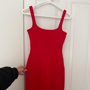 American Apparel Red Midi Bodycon Dress